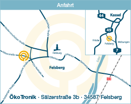 Anfahrt Ökotronik Nordhessen